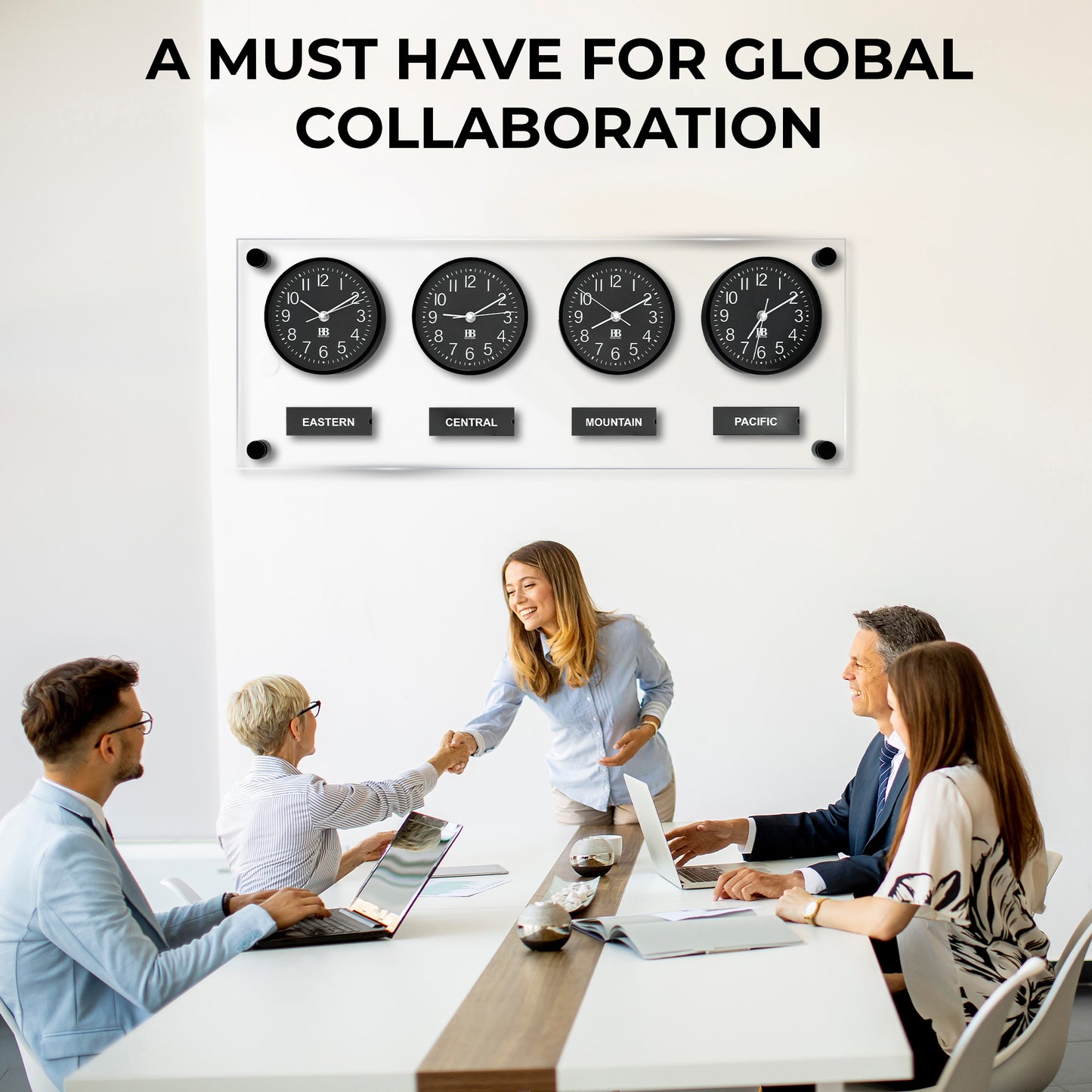 BBHoraire Black Time Zone Clock