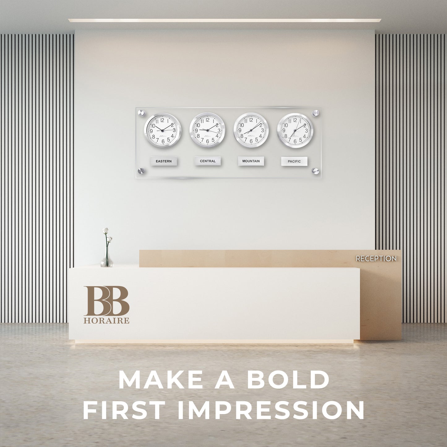 BBHoraire Silver Time Zone Clock