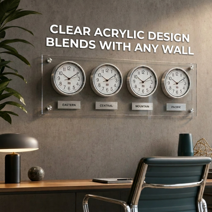 BBHoraire Silver Time Zone Clock