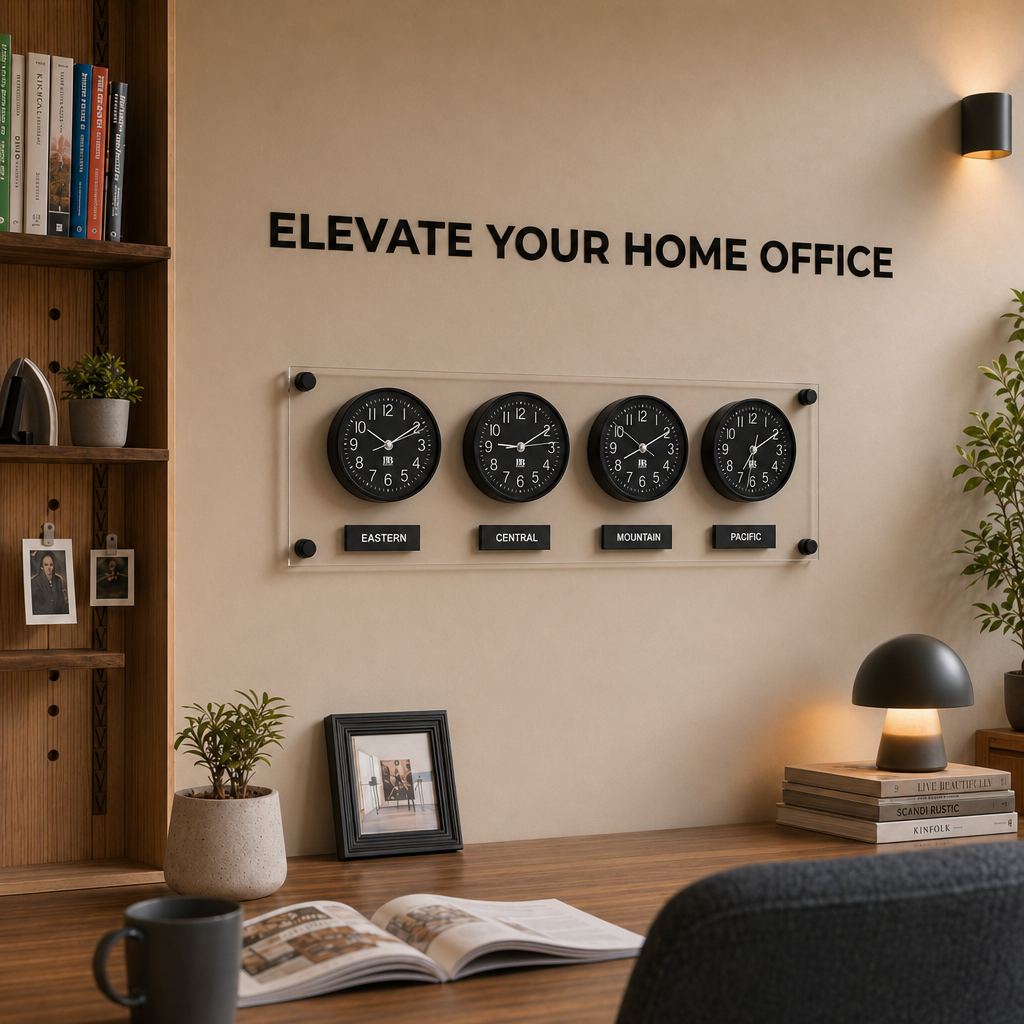 BBHoraire Black Time Zone Clock