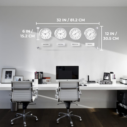BBHoraire Silver Time Zone Clock
