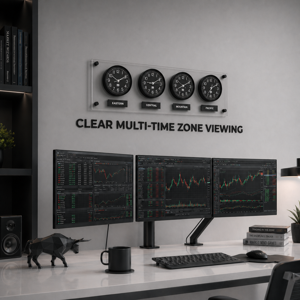 BBHoraire Black Time Zone Clock