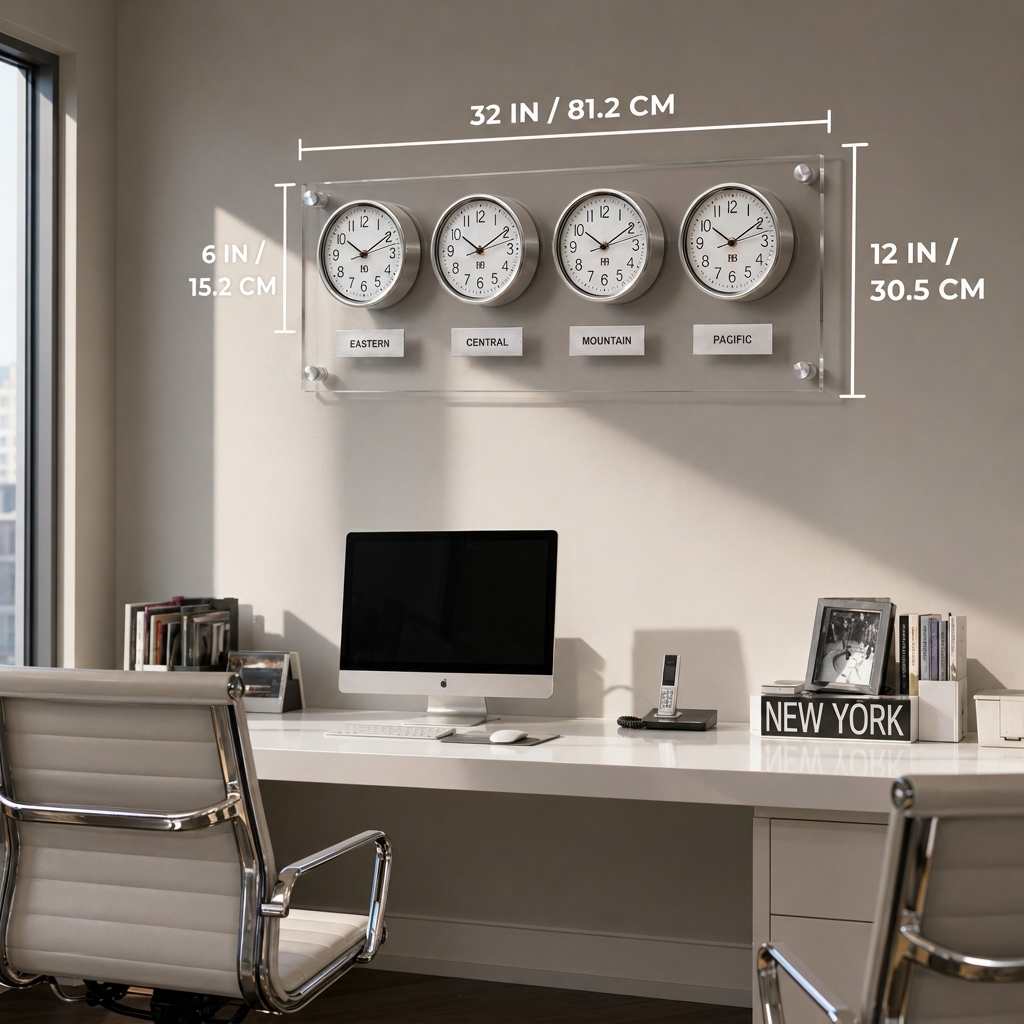 BBHoraire Silver Time Zone Clock
