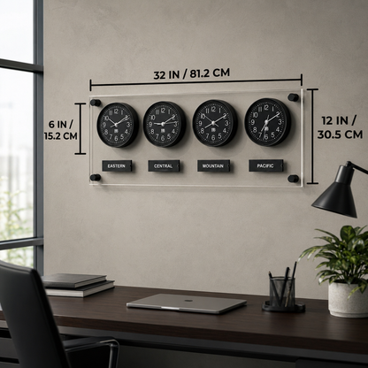 BBHoraire Black Time Zone Clock