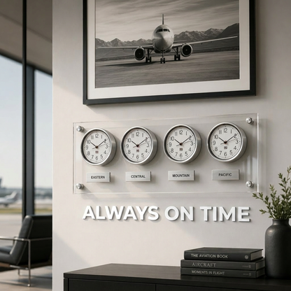 BBHoraire Silver Time Zone Clock