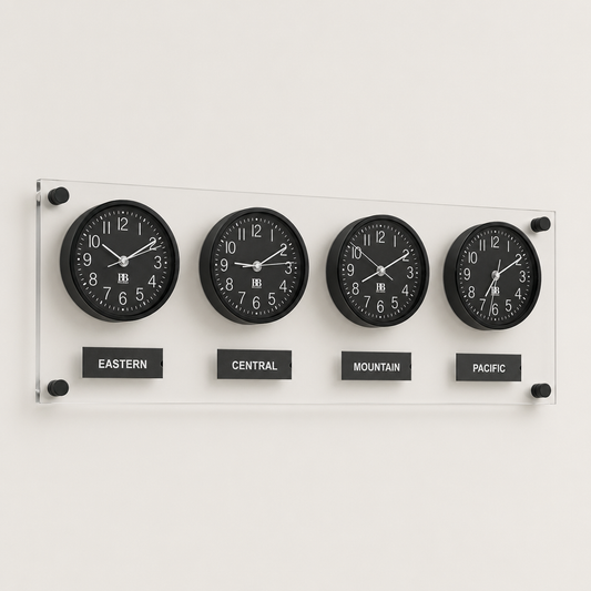 BBHoraire Black Time Zone Clock