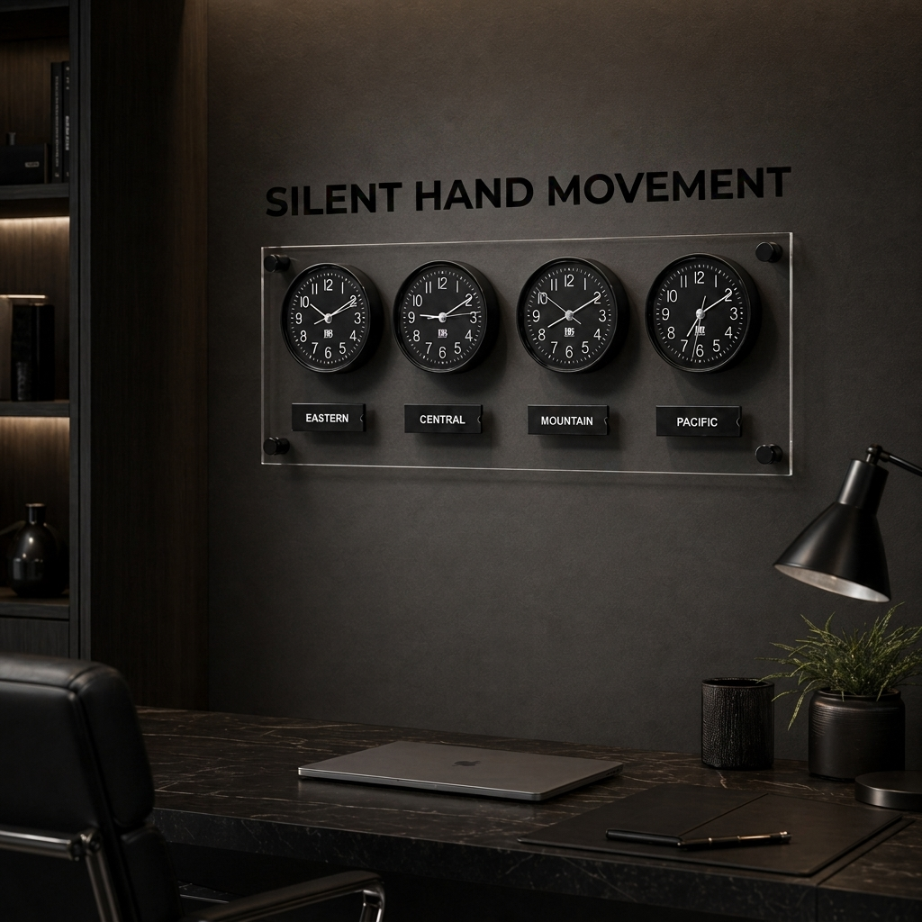 BBHoraire Black Time Zone Clock