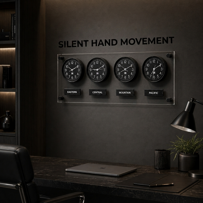 BBHoraire Black Time Zone Clock