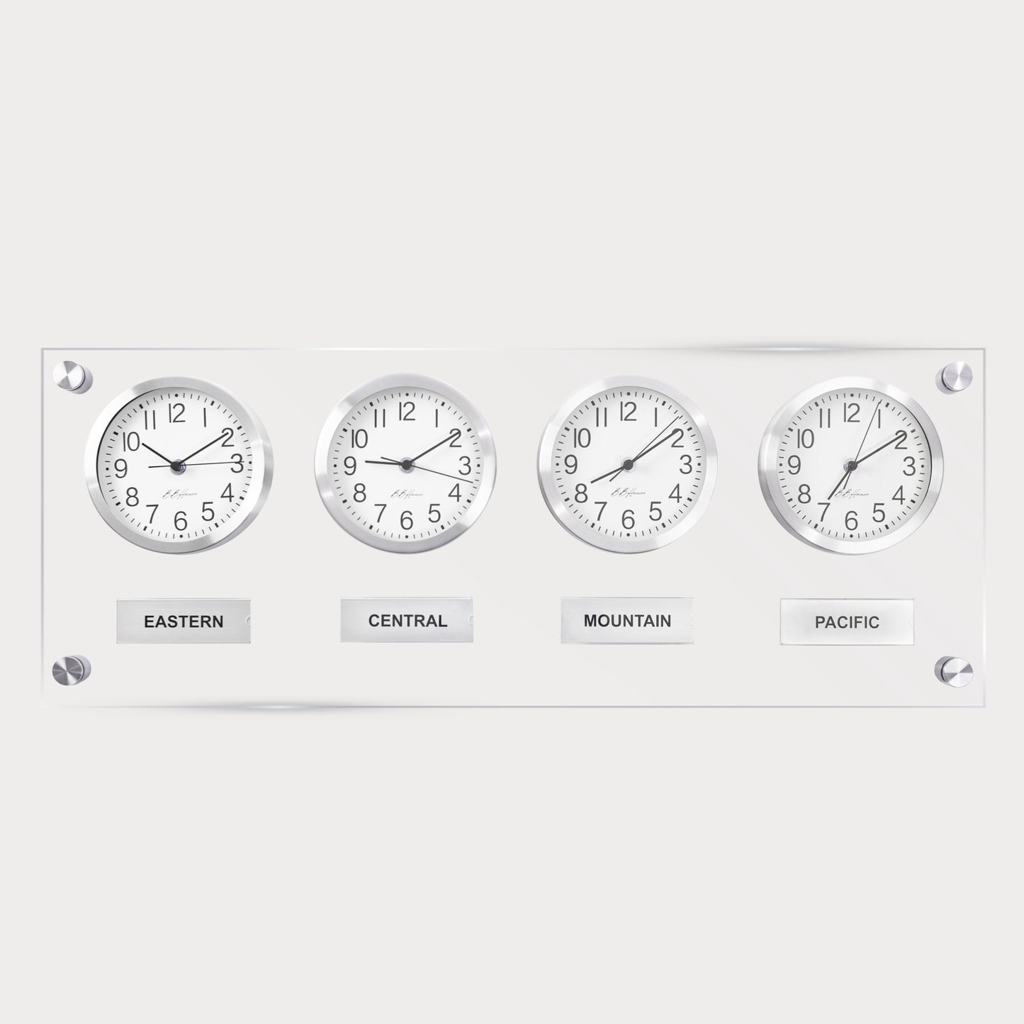 BBHoraire Silver Time Zone Clock