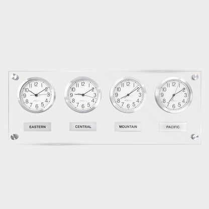 BBHoraire Silver Time Zone Clock