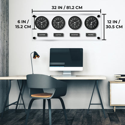 BBHoraire Black Time Zone Clock