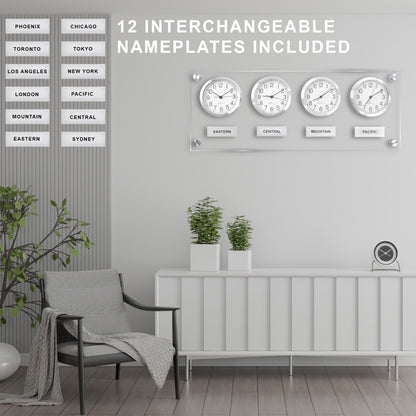 BBHoraire Silver Time Zone Clock
