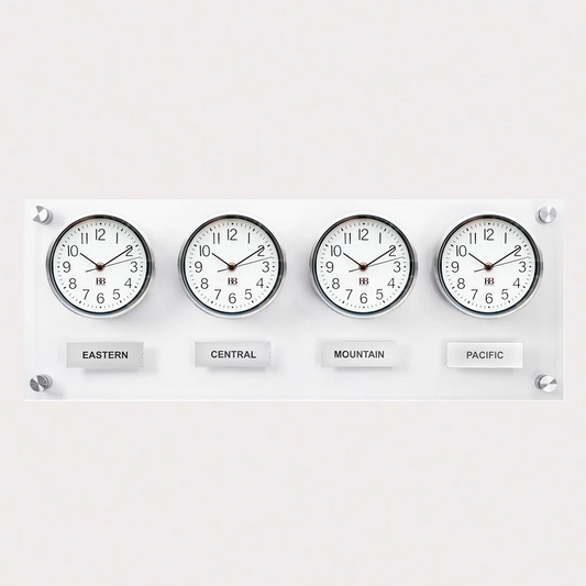 BBHoraire Silver Time Zone Clock