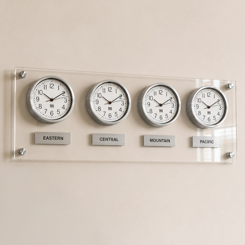 BBHoraire Silver Time Zone Clock