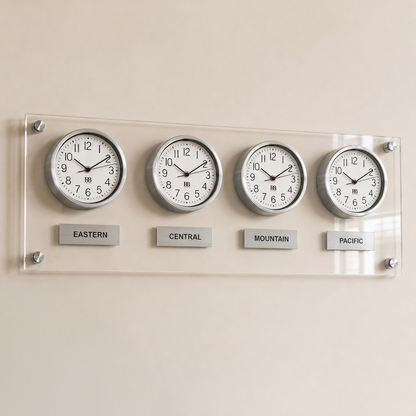 BBHoraire Silver Time Zone Clock